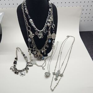 Silver-tone Themed  Necklace Bundle